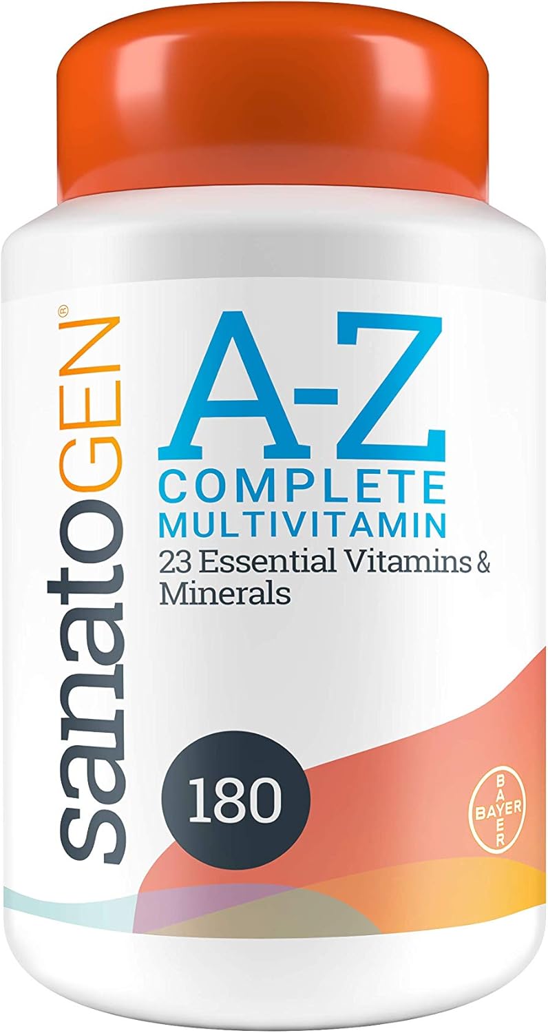 Sanatogen A-Z Complete Multivitamin Tablets With 23 Essential Vitamins And Minerals For Men & Women Including Vitamin D, Vitamin C And Antioxidants 180 Tablets 6 Months Supply