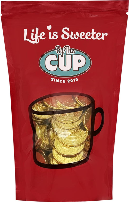 Milk Chocolate Gold Coins 2 lb By The Cup Bulk Bag (Approximately 120 Coins)