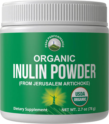 Organic Inulin Powder Natural Prebiotic Fiber For Gut Health. Usda Organic Raw Plant Based Vegan Prebiotics Fos Supplement From Jerusalem Artichoke. Hsa + Fsa Eligible Vitamins Only List Approved