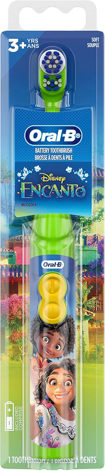 Oral-B Kid'S Battery Toothbrush Featuring Disney'S Encanto, Soft Bristles, For Kids 3+