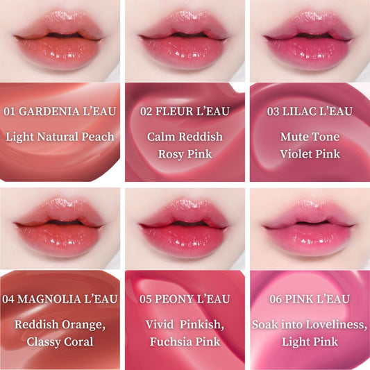 Bbia L’Eau Tint – Glossy & Glow Lip Stain, Watery Lip Tint, Non-Sticky, High Shine Finish, Long-Lasting, Moisturizing, Lightweight, Natural, Daily Use, Vegan, Korean Lip Makeup (03 Lilac L'Eau - Mini)