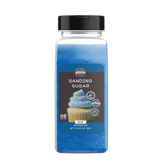 Birch & Meadow Blue, Yellow, & Green Sanding Sugar Bundle 1 Lb., Mixed Colors, Colorful Sugar Crystals For Festive Holiday Baking