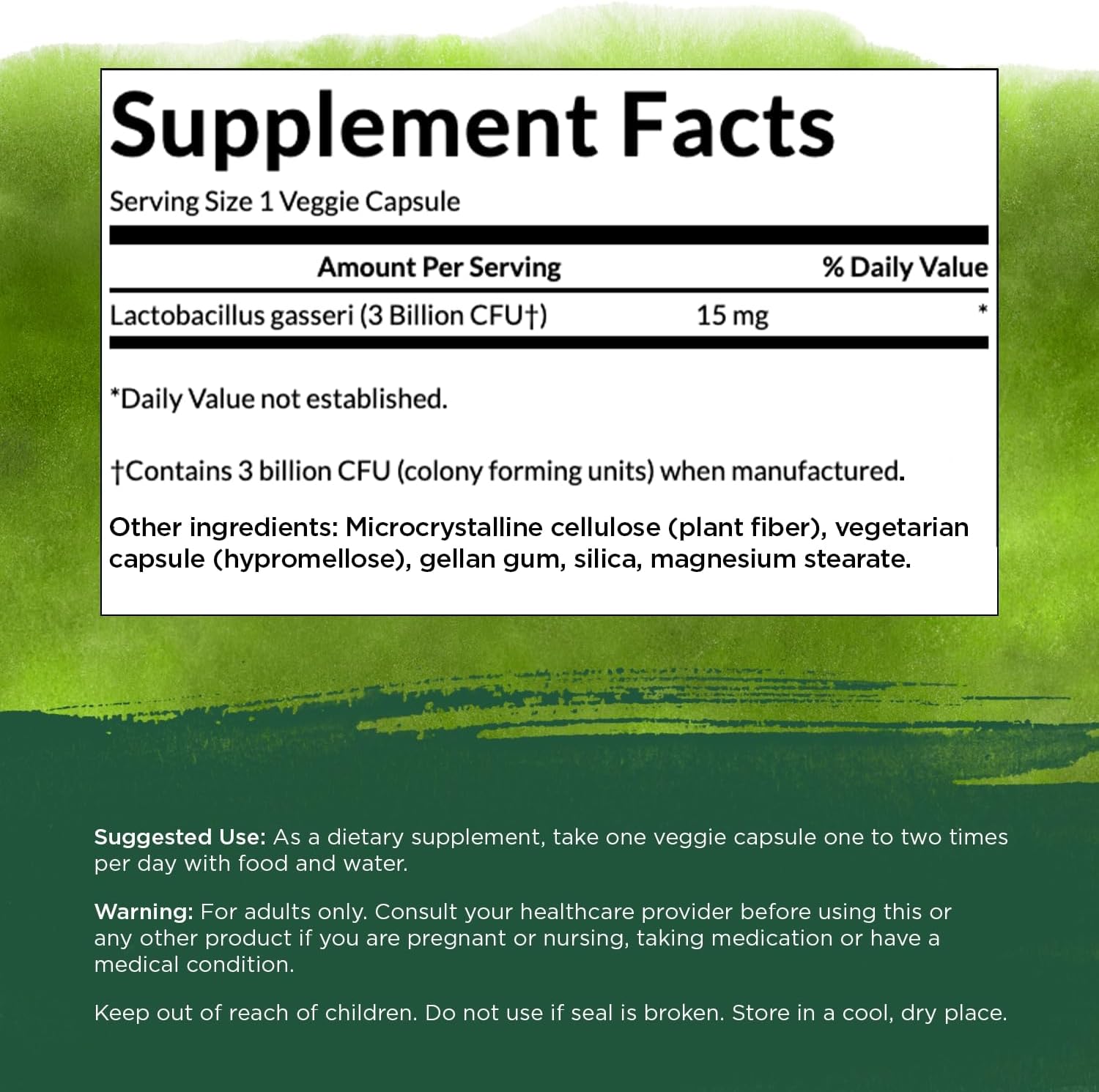 Swanson Lactobacillus Gasseri - Probiotic Supplement Supporting Digestive Health With 3 Billion Cfu - Design-Release Satiety & Fat Metabolism Support - (60 Veggie Capsules) 4 Bottles