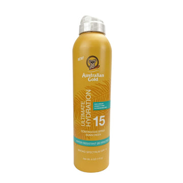 Australian Gold Continuous Spray Sunscreen Spf 15, 6 Ounce, Dries Fast, Broad Spectrum, Water Resistant, Non-Greasy, Oxybenzone Free, Cruelty Free,A70908