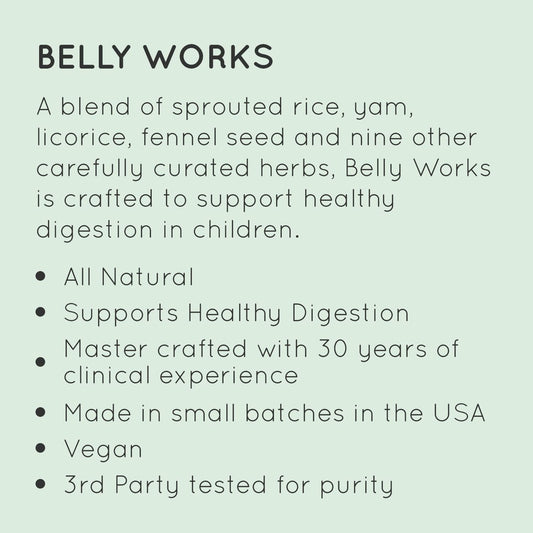 Gryph & IvyRose Belly Works Herbal Drops - All-Natural Digestion Support for Kids - Healthy Vegan Gluten Free Drops for Children - Mix and Drink Drops Flavored With Licorice - 1 fl oz