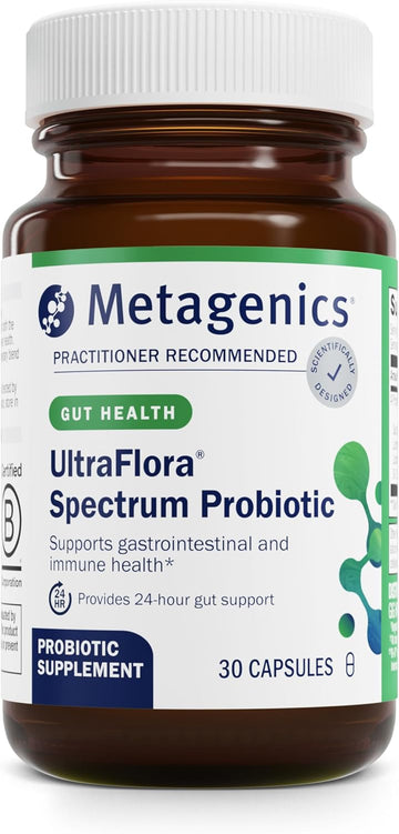 Metagenics Ultraflora Spectrum - Digestive & Immune Health Supplement* - Daily Probiotic - Non-Gmo & Gluten-Free - 60 Capsules
