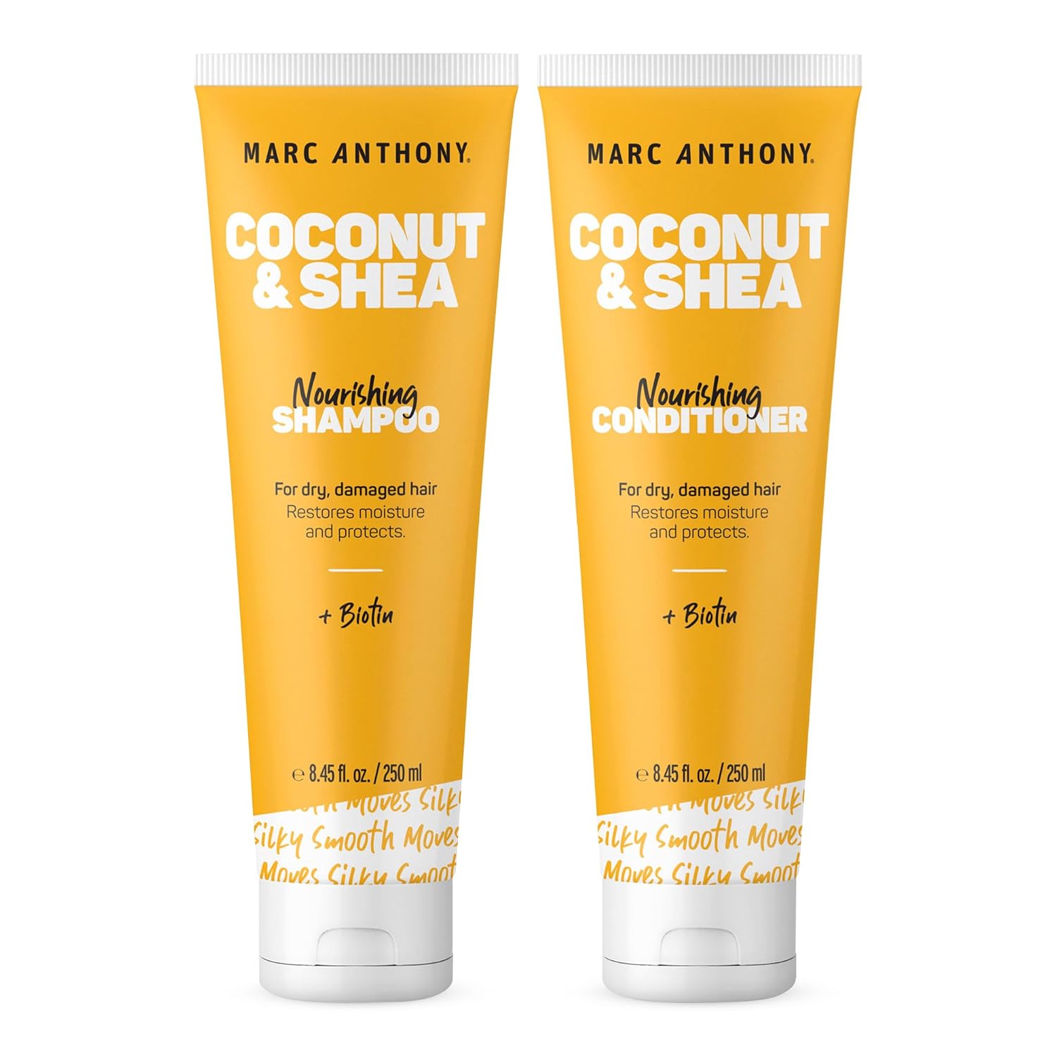 Marc Anthony Volumizing Shampoo And Conditioner Set With Coconut Oil & Shea Butter - Nourishing & Hydrating Haircare Infused With Biotin For Dry & Damaged Hair - Restore Moisture & Protects Hair