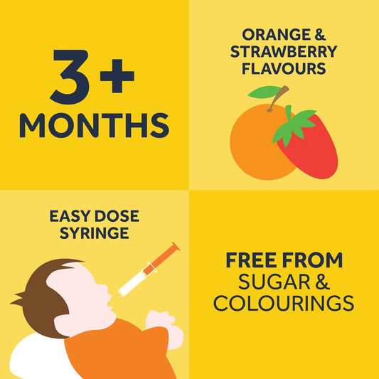 Nurofen For Children, Baby 3 Plus Months, Sugar And Colour Free, Ibuprofen Suspension, Strawberry Flavour