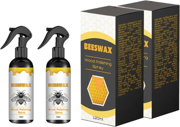 2 Pack Beeswax Spray Furniture Polish and Cleansing, Natural Beeswax Spray for Wood Furniture Floors - Original Beeswax Spray Cleansing for Living Rooms and Kitchens