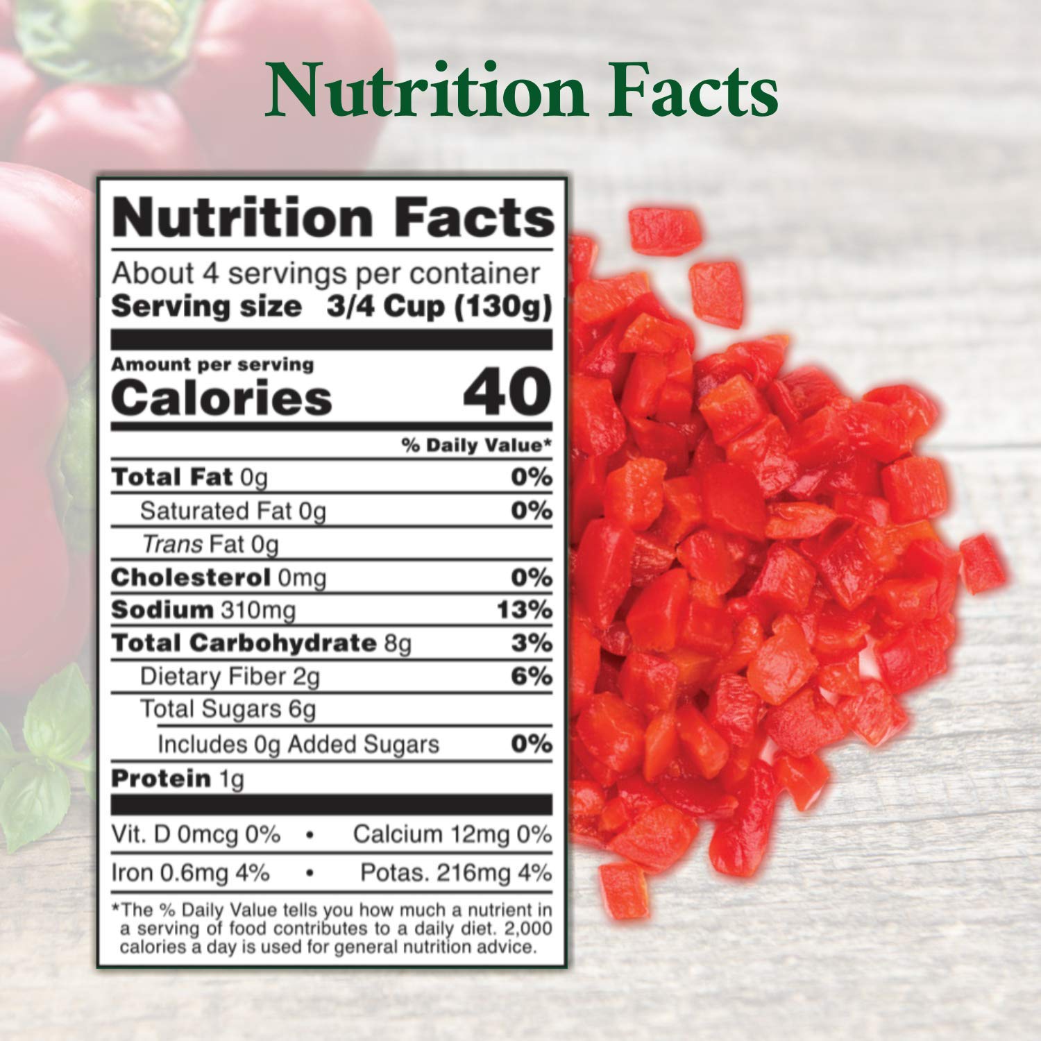 Roland Diced Red Pimiento Peppers, Specialty Imported Food, 28-Ounce Can ( 6 Count) - Packaging may vary : Fresh Sweet Peppers Produce : Grocery & Gourmet Food