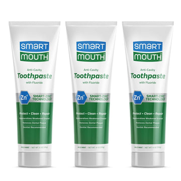 Smartmouth Toothpaste, Refreshing Mint, 6-Ounce Tube (Pack Of 3)