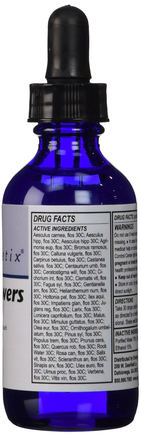 Energetix Fields Of Flowers Homeopathic Remedy - Perfect For Emotional Symptoms Such As Fear, Anxiety, Depression And Despondency - 38 Traditional Flower Essences - 2 Fluid Ounce (59.1 Milliliters)