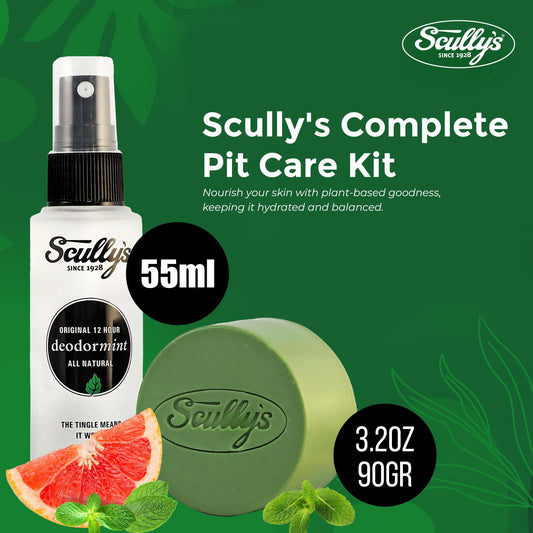 Complete Underarm Care Kit – Includes Pit Soap And Deodormint Spritz – Aluminum-Free, Vegan-Friendly Personal Hygiene Set