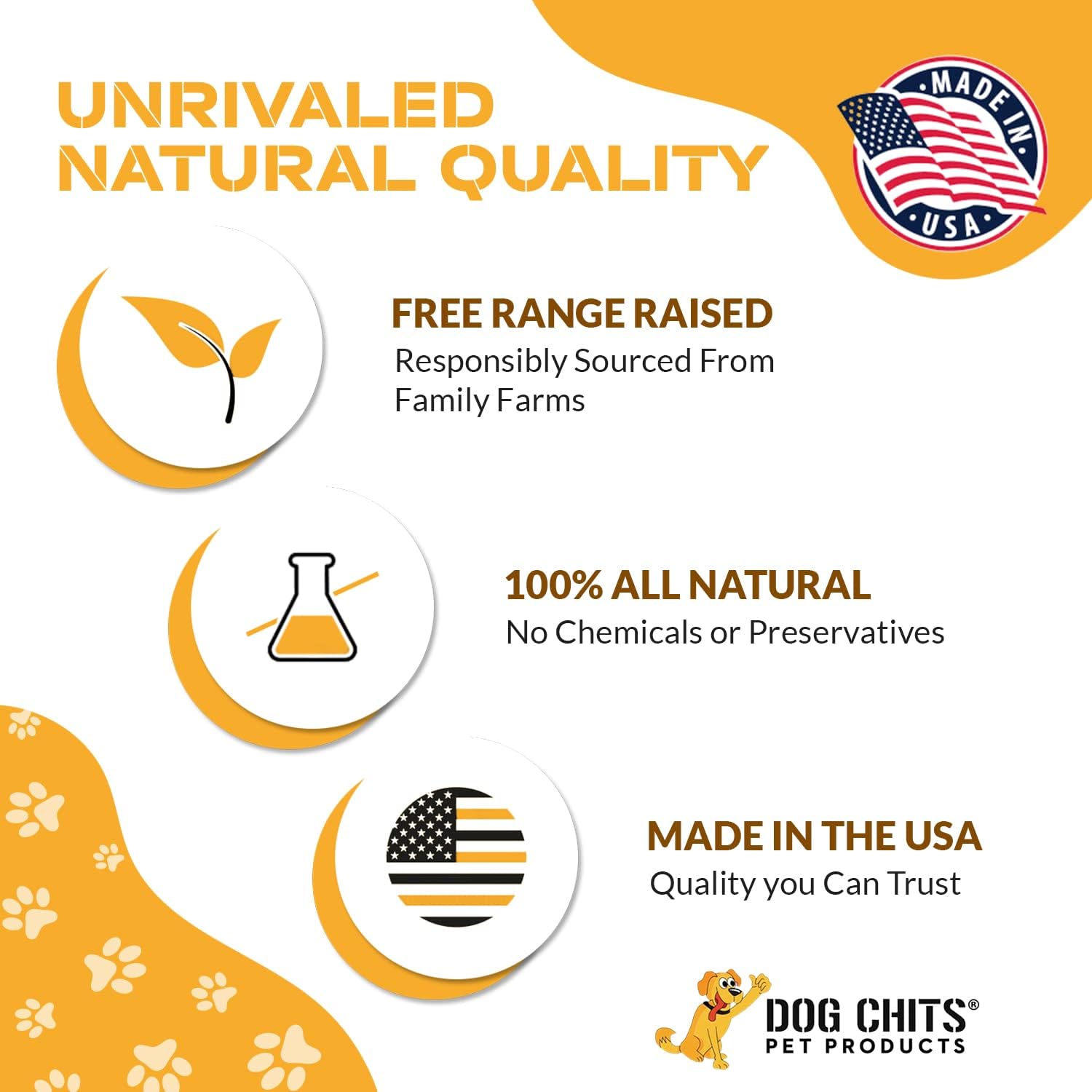 Dog Chits Cow Ears Dog and Puppy Treats - All Natural Grain and Chemical Free Training Chews - High Protein and Low Fat - Supports Dental Health - Made in The USA - 10 Count : Pet Supplies