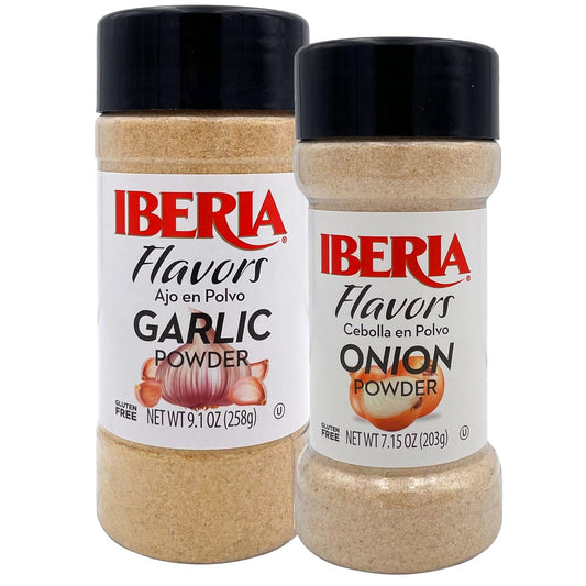 Iberia Seasoning Salt, 12 Oz + Iberia Garlic Powder, 9.1 Oz : Grocery & Gourmet Food