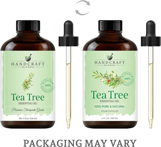 Handcraft Blends Tea Tree Essential Oil - Huge 4 Fl Oz - 100% Pure And Natural - Premium Grade With Glass Dropper
