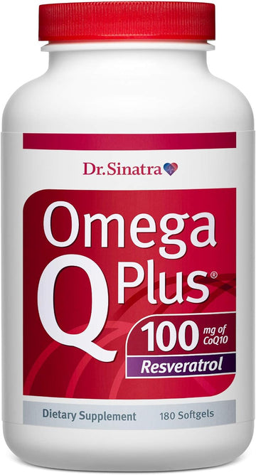 Dr. Sinatra Omega Q Plus 100 Resveratrol ? Omega-3 Supplement Supports Heart Health and Provides Antioxidant Power with 100mg of CoQ10 and Resveratrol (180 softgels)