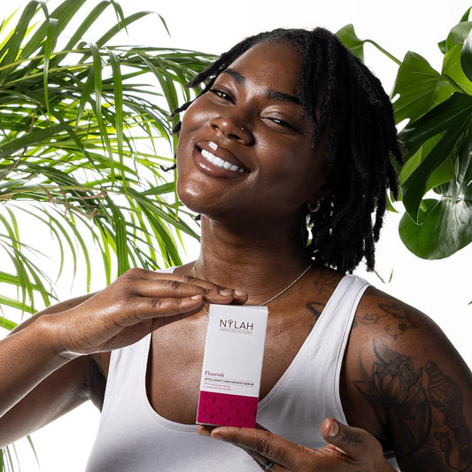 Nylah Flourish Intelligent Hair Growth Serum 50Ml Hair Growth-Boosting & Thickening Serum For Afro & Curly Hair – Clinically Proven To Reduce Shedding, Strengthen Roots & Support Scalp Health