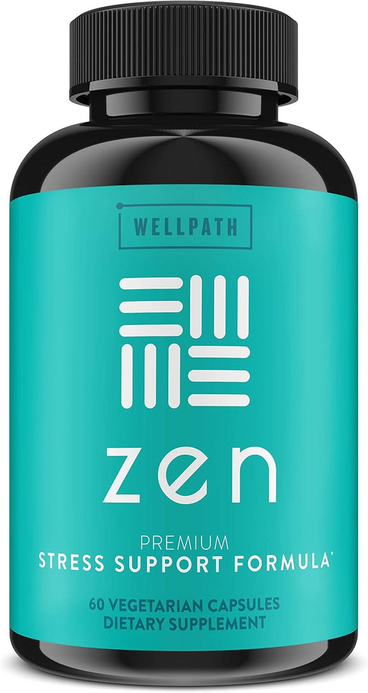 Wellpath Zen Mood Support + Rest Valerian Root Sleep Aid Supplements 2 Pack - Ultimate Combination For Calm Mood, Energy & Natural Sleep Support - L-Theanine & Other Natural Ingredients - 60 Cts Each