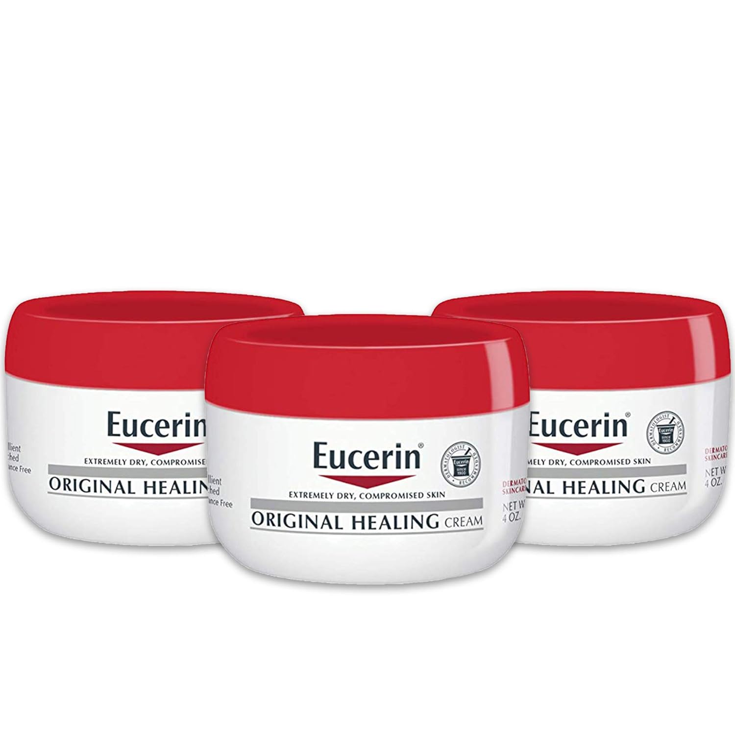 Eucerin Original Healing Cream, Fragrance Free Body Cream For Dry Skin, 4 Oz Jar (Pack of 1)