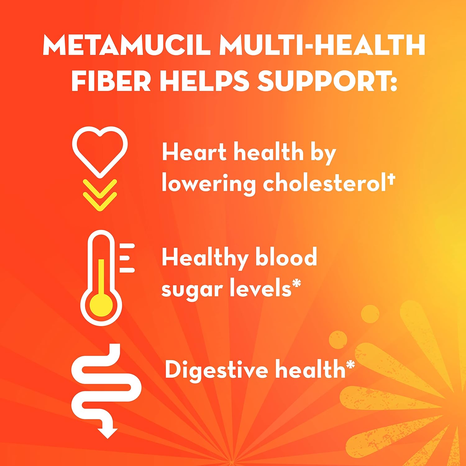 Metamucil Daily Fiber + Collagen, Psyllium Husk Powder, Plant Based Fiber Supplement, Sugar-Free With Stevia, 3-In-1 Fiber Supplement For Digestive Health, Orange Flavored, 90 Doses : Health & Household