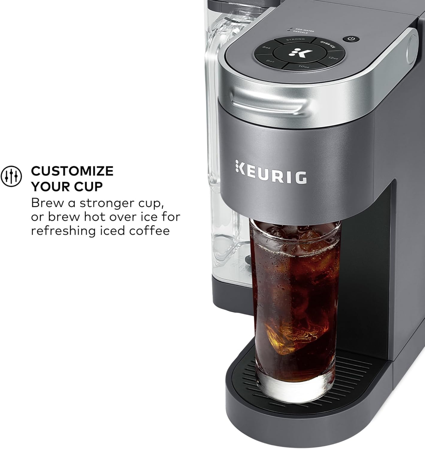 Keurig® K-Supreme Single Serve K-Cup Pod Coffee Maker, MultiStream Technology, Gray: Home & Kitchen