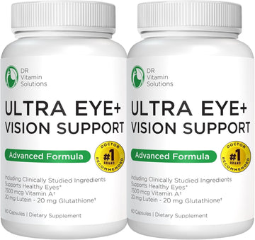 Vision Support Eye Vitamins For Macular Health |2 Pack Eye Care Supplements W/Lutein, Vitamin A & Bilberry | Areds 2 Formula For Red & Dry Eyes, Sight Care & Macular Degeneration For Adults |120 Ct