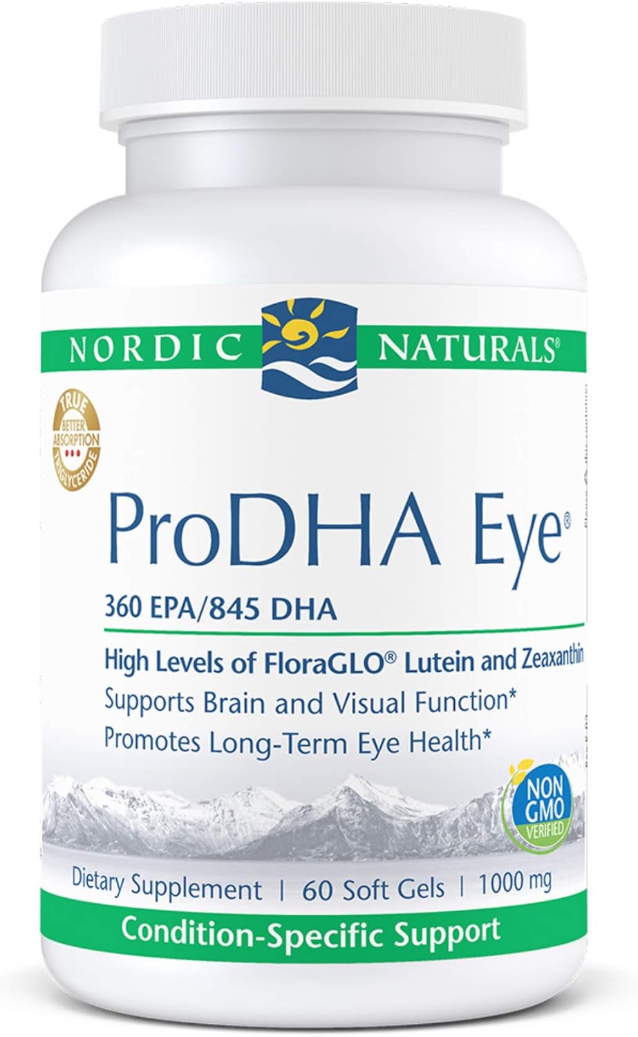 Nordic Naturals Prodha Eye - Fish Oil, 360 Mg Epa, 845 Mg Dha, 20 Mg Oraglo Lutein, 4 Mg Zeaxanthin, Support For Neurological Function And Long-Term Eye Health*, 60 Soft Gels