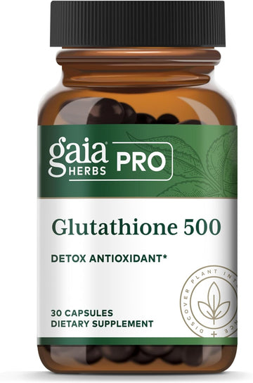 Gaia Herbs Pro Glutathione 500 - Herbal Supplement For Antioxidant Support - 30 Capsules (30 Servings)