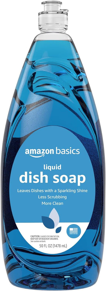 Amazon Basics Dish Soap, Fresh Scent, 50 Fl Oz, Pack of 1