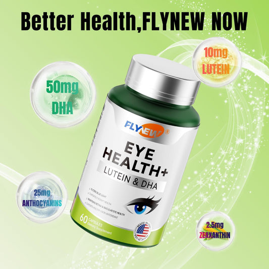 Eye Health Supplement, Eye Care With Lutein& Dha, Anthocyanin Rich Blueberry Extract, Zeaxanthin From Marigold Flower Extract?Made In Usa 60 Capsules