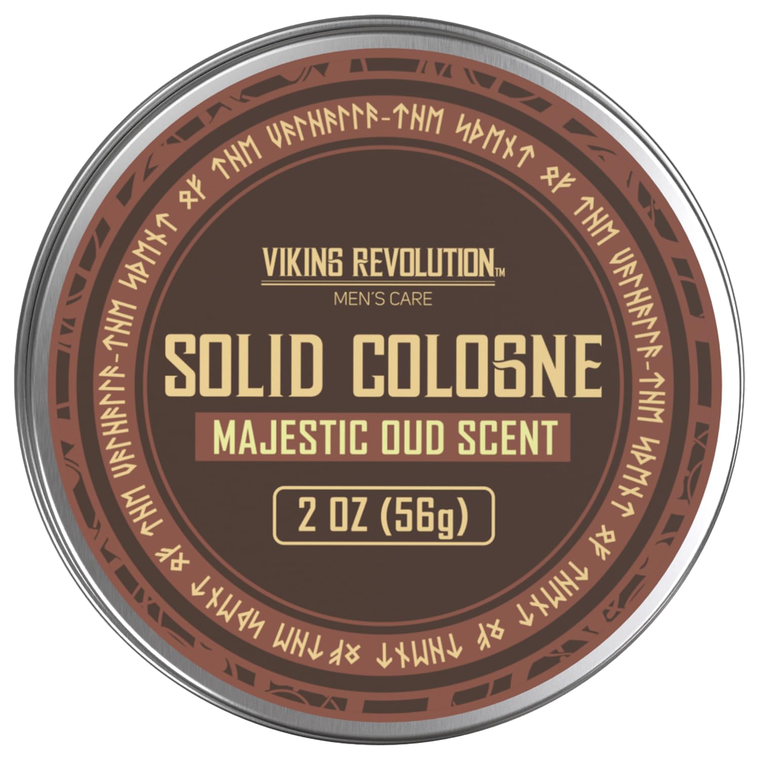 Viking Revolution Majestic Oud Mens Solid Cologne Men 2 Oz - Men Solid Perfume Cologne For Men - Balm Cologne For Mens Cologne Balm Travel Cologne Wax (1 Pack, Majestic Oud)