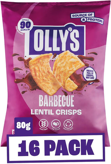 Olly'S Lentil Crisps, High Fibre, Source Of Protein, Handy Snack Packs, Vegan Snacks, Low Calorie, Low Fat, Healthy, Delicious Snacks (20G (Pack Of 24), Mixed)