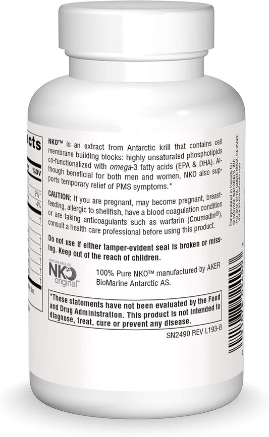 Source Naturals Nko Neptune Krill Oil, Supports Heart Health And Cell Membrane Integrity*, 1000 Mg - 90 Softgels