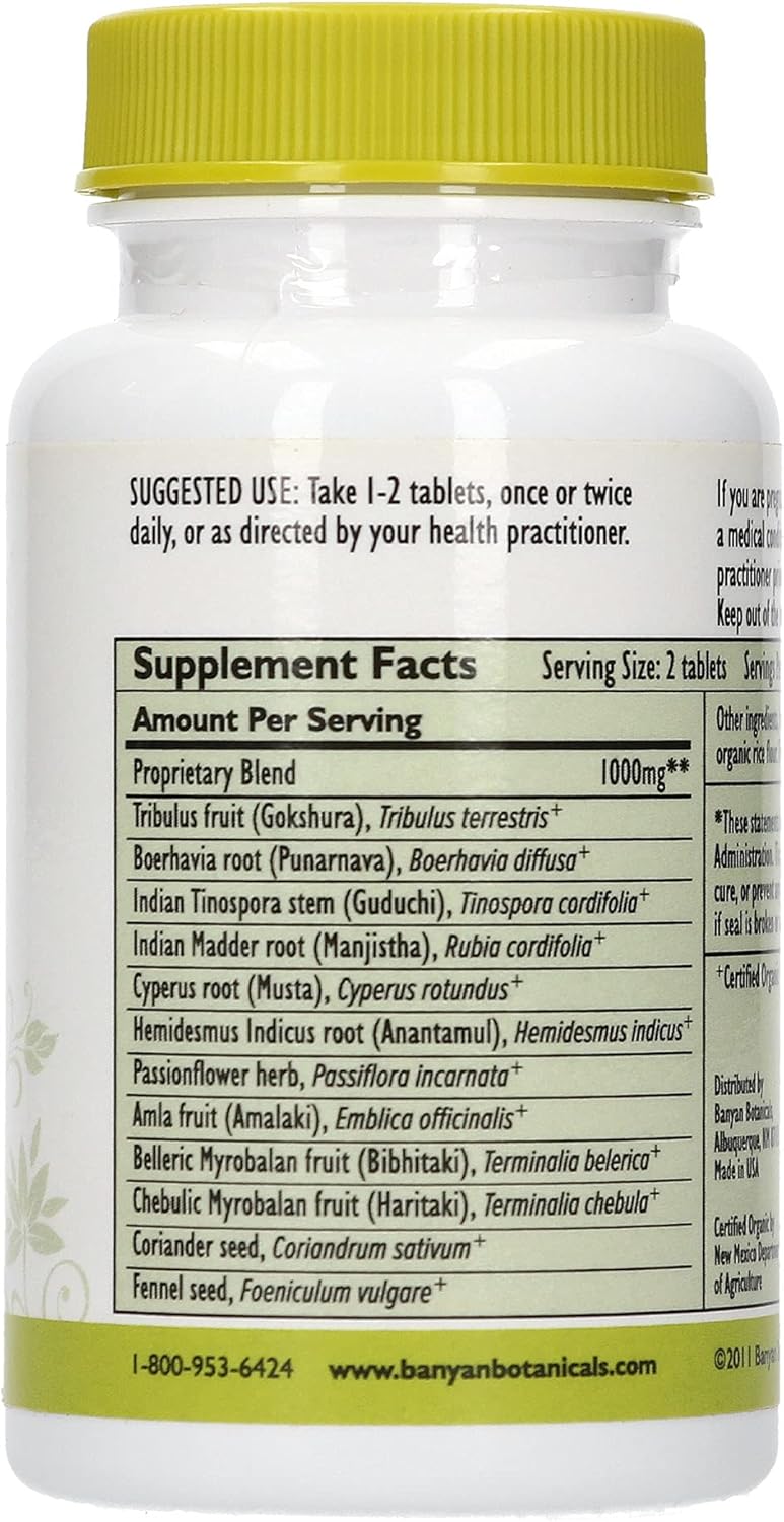 Banyan Botanicals Kidney Formula - USDA Certified Organic, 90 Tablets - Herbal Supplement to Support Kidney & Adrenal Function
