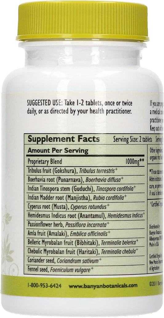 Banyan Botanicals Kidney Formula - USDA Certified Organic, 90 Tablets - Herbal Supplement to Support Kidney & Adrenal Function