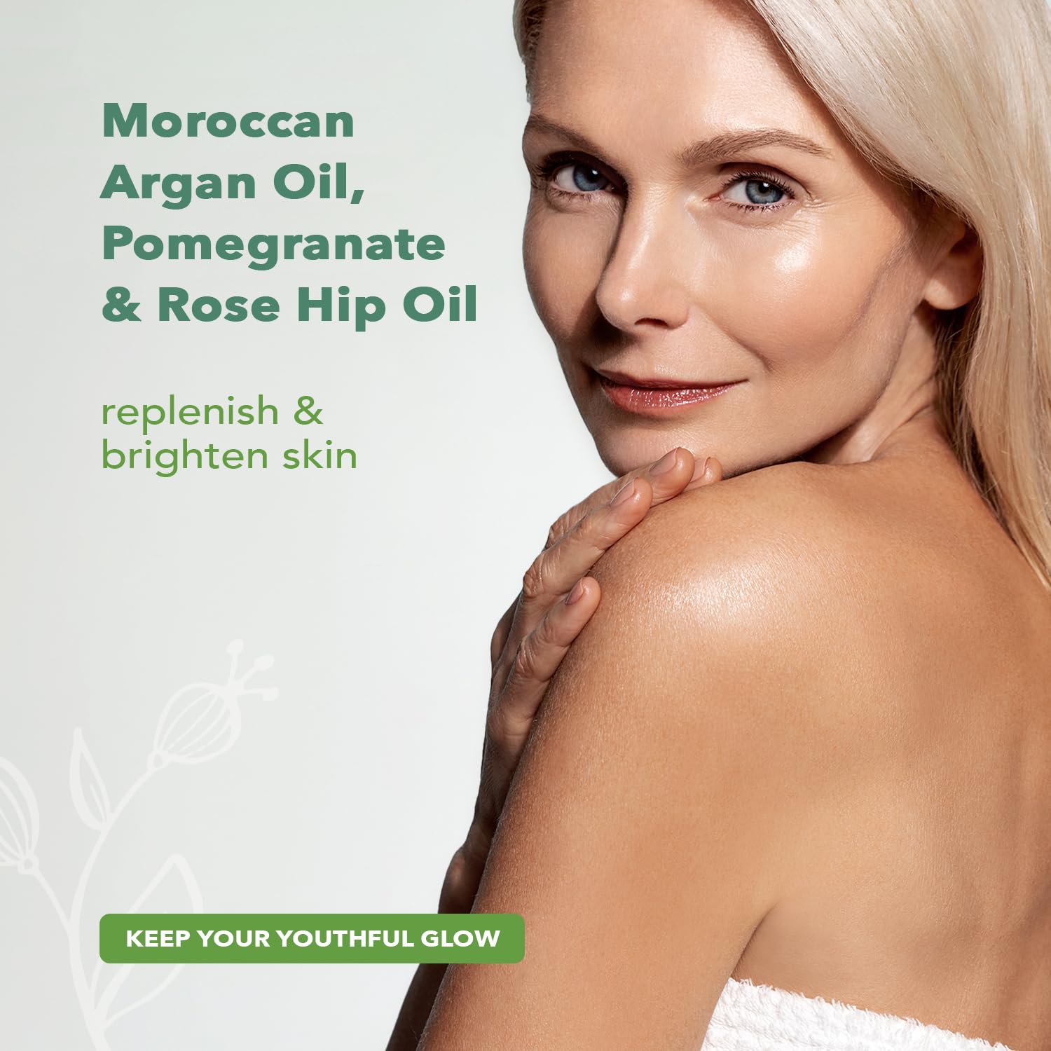 Nourish Organic Beauty Oil – Replenishing Moroccan Argan, Pomegranate, Rosehip & Vitamin E Oils, 3.4 Oz + Washable Cotton Round : Beauty & Personal Care