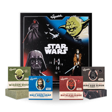 Dr. Squatch Soap Star Wars Soap Episode Ii - 4 Bar Bundle And Collector’S Box - Legendary Lather, Sinister Scrub, Suds Of Darkness, Resistance Rinse