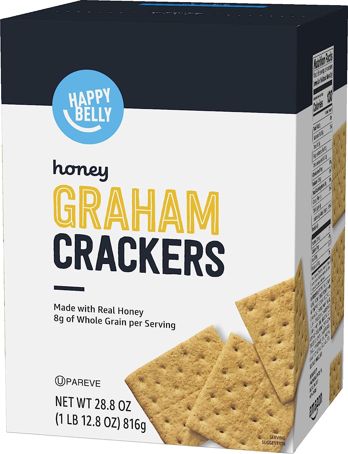 Amazon Brand - Happy Belly Honey Graham Crackers, 1.8 pound (Pack of 1)