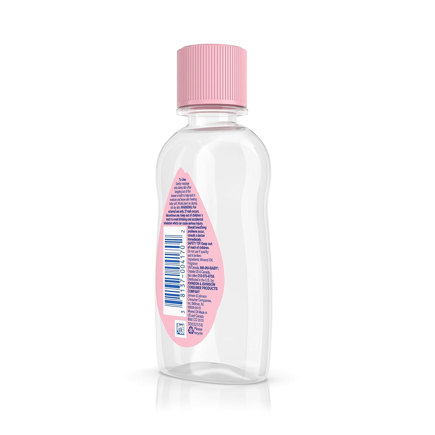Johnson's Baby Oil, Pure Mineral Oil to Prevent Moisture Loss, Original 3 fl. oz : Baby