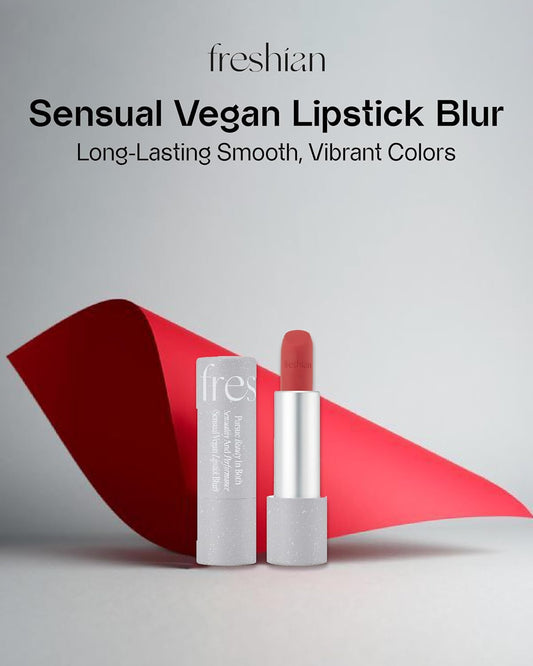 Sensual Vegan Lipstick Blur (07 Touch, 0.12Oz) - Long-Lasting Formula, Lightweight Matte Lipstick, Korean Makeup. Shea Cocoa Butter, Vegan