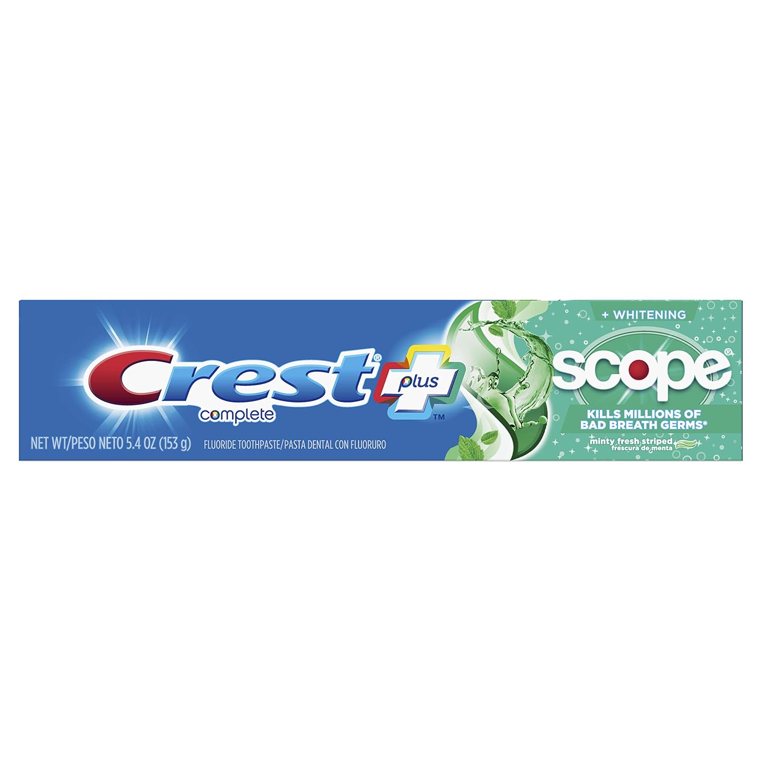 Crest + Scope Complete Whitening Toothpaste Minty Fresh Oz, Mint, 5.4 Ounce