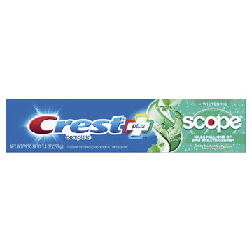 Crest + Scope Complete Whitening Toothpaste Minty Fresh Oz, Mint, 5.4 Ounce