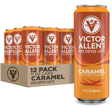 Victor Allen'S Coffee Caramel Iced Canned Coffee Latte, 11Oz Cans (12 Pack)