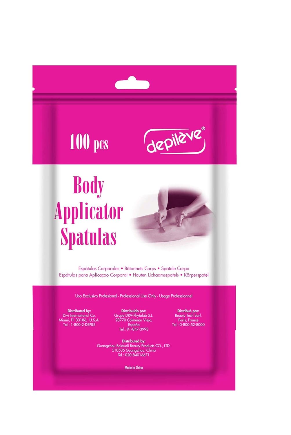 Depileve Wooden Body Applicators - Waxing Applicator Sticks - Box Of 100 : Hair Waxing Strips : Beauty & Personal Care