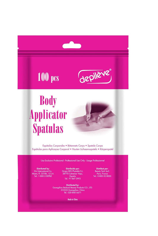 Depileve Wooden Body Applicators - Waxing Applicator Sticks - Box Of 100 : Hair Waxing Strips : Beauty & Personal Care