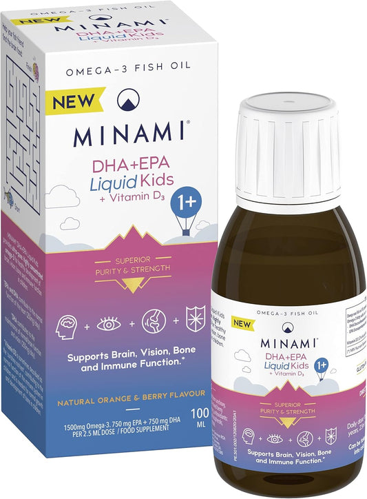 Minami - Dha+Epa Liquid Kids + Vitamin D3-100Ml
