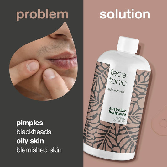 Face Tonic 500Ml - Alcohol Free Face Tonic With Tea Tree Oil - Cleanser For Blemishes, Spots, Pimples And Acne Prone Skin, Natural & Pharmaceutical Grade Australian Tea Tree Oil