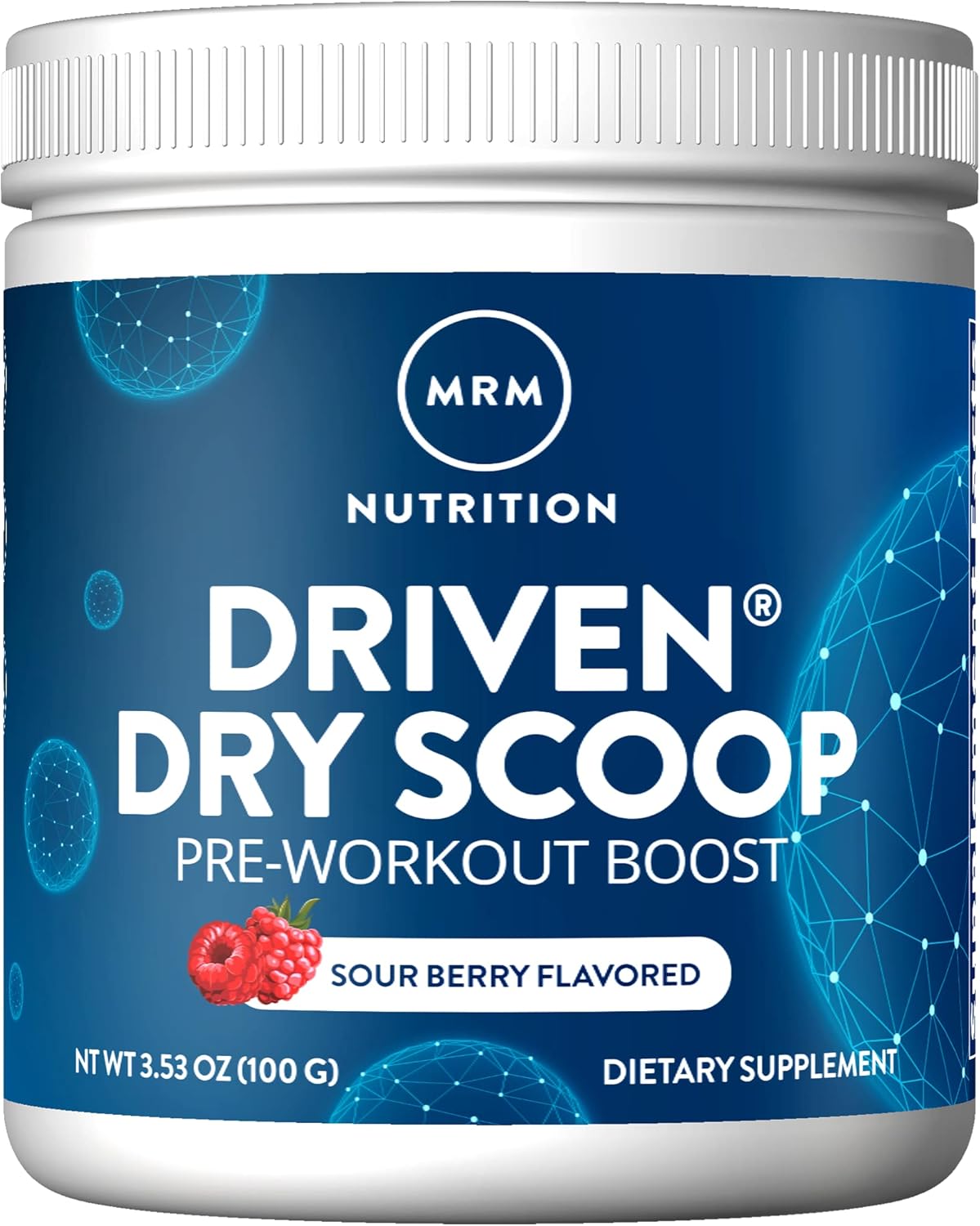 Mrm Nutrition Driven™ Dry Scoop Pre-Workout Powder| Sour Berry Flavored| Pure Ingredients| Muscle + Hydration + Energy Blends| Performance Energy | Vegan + Gluten-Free | 15 Servings