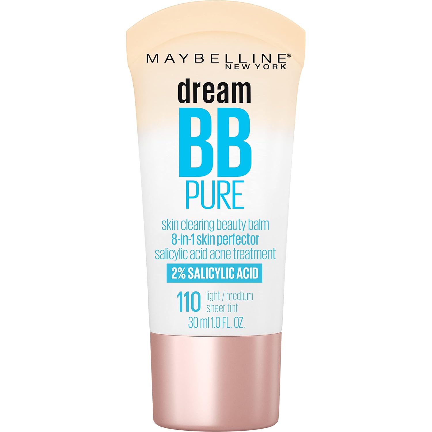 Maybelline Dream Pure Skin Clearing Bb Cream, 8-In-1 Skin Perfecting Beauty Balm With 2% Salicylic Acid, Sheer Tint Coverage, Oil-Free, Deep, 1 Count